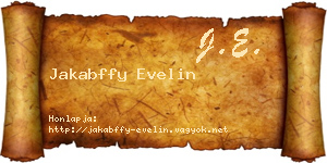 Jakabffy Evelin névjegykártya