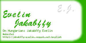 evelin jakabffy business card